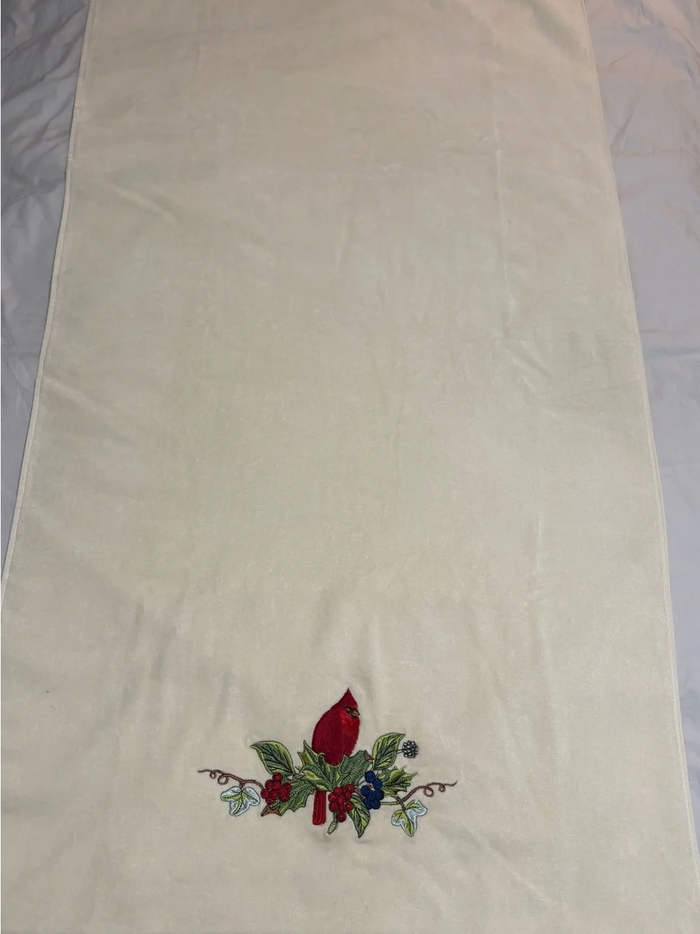 Portmeirion 100% Cotton Cream & Striking Red Cardinal Set of 3 Towels